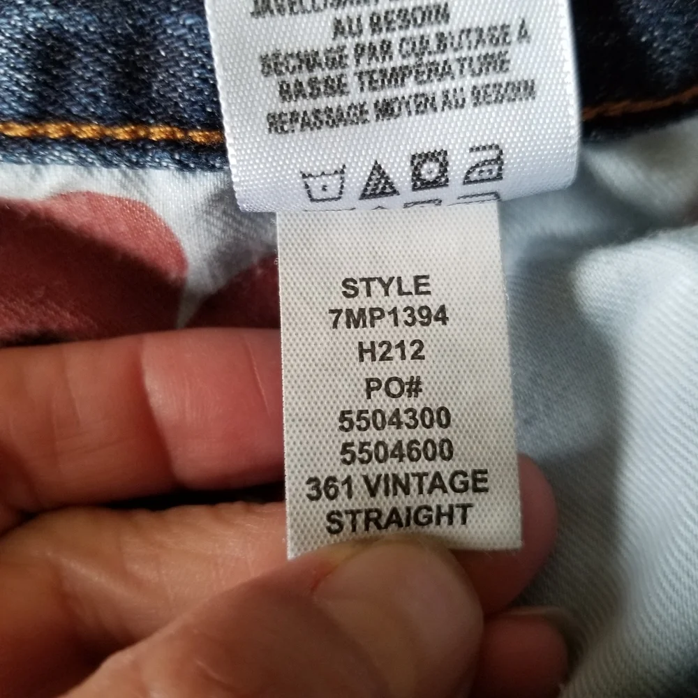 LUCKY BRAND Jeans 361 Vintage‎ Straight Dark Stretch Denim Mens 36x31